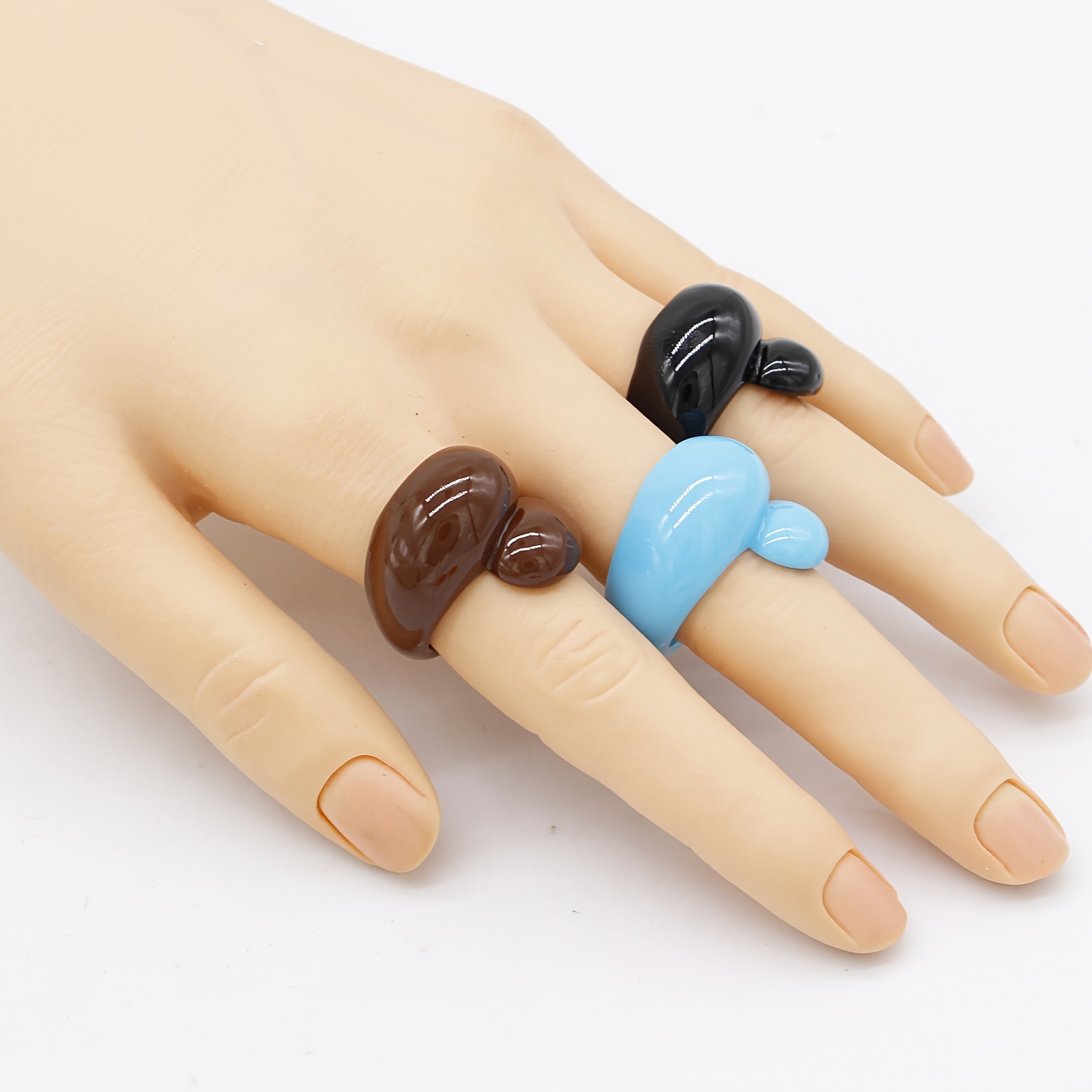 Bohemian Style Vintage Minimalist Resin Closed Ring